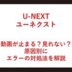 U-NEXTの動画が止まる？テレビで見れない？エラー原因別の対処法